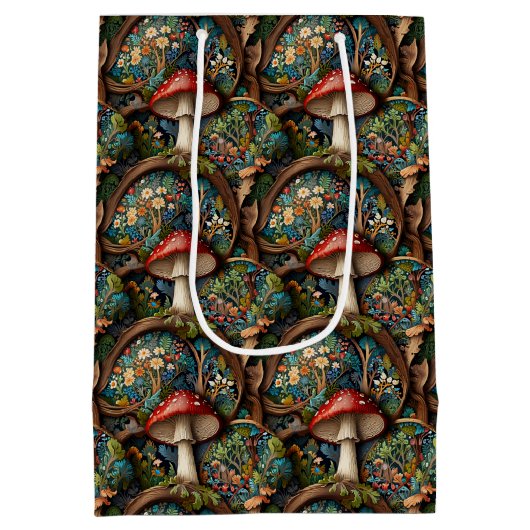 Sac Cadeau Moyen Motif bohème élégant rétro (Dos)