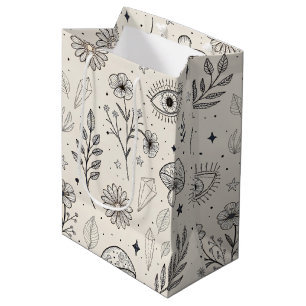 Sac Cadeau Moyen Motif botanique céleste (3)