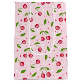 Sac Cadeau Moyen Motif boule disco cerise (Dos)