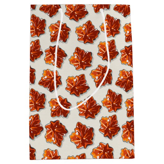 Sac Cadeau Moyen Motif canadien de sirop d'érable (Devant)