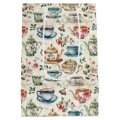 Sac Cadeau Moyen Motif carrelé à thé mignon (Dos)