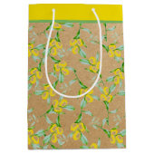 Sac cadeau moyen motif citron (Devant)