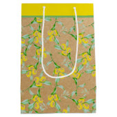 Sac cadeau moyen motif citron (Dos)