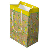 Sac cadeau moyen motif citron (Dos Angle)