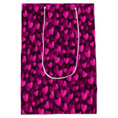 Sac Cadeau Moyen Motif Coeurs roses (Dos)