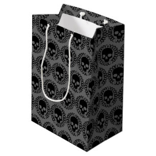 Sac Cadeau Moyen Motif crâne Élégant Amusement Halloween Goth N'imp