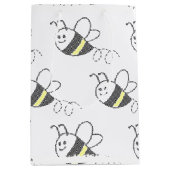Sac Cadeau Moyen Motif croisé Imprimer Baby shower d'abeille mignon (Devant)