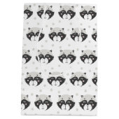 Sac Cadeau Moyen Motif Cute Racoon (Dos)