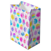 Sac Cadeau Moyen Motif d'aquarelle couleur Coton Candy (Dos Angle)
