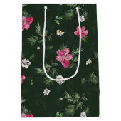 Sac Cadeau Moyen Motif d'aquarelle de Noël rouge (Dos)