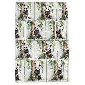 Sac Cadeau Moyen Motif d'aquarelle Panda Bear (Devant)