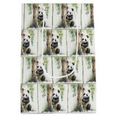 Sac Cadeau Moyen Motif d'aquarelle Panda Bear (Dos)