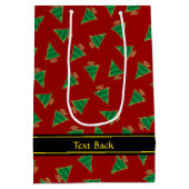 Sac Cadeau Moyen Motif d'arbre de Noël (Dos)