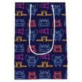 Sac Cadeau Moyen Motif d'arrière-plan Batwheel™ Neon (Dos)