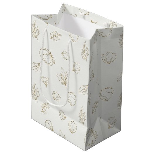 Sac Cadeau Moyen Motif d'art en ligne botanique minimal (3) (Devant Angle)