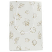 Sac Cadeau Moyen Motif d'art en ligne botanique minimal (3) (Devant)