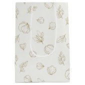 Sac Cadeau Moyen Motif d'art en ligne botanique minimal (3) (Dos)