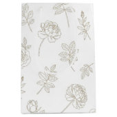 Sac Cadeau Moyen Motif d'art en ligne botanique minimal (8) (Devant)