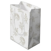 Sac Cadeau Moyen Motif d'art en ligne botanique minimal (8) (Dos Angle)