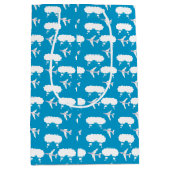 Sac Cadeau Moyen Motif d'avion Sky Blue (Devant)