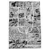 Sac Cadeau Moyen Motif de bande dessinée vintage de Wonder Woman (Dos)
