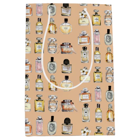 Sac Cadeau Moyen Motif de bouteille de parfum (Devant)