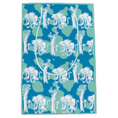 Sac Cadeau Moyen Motif de caractères bleu Weasel & Baboon (Devant)