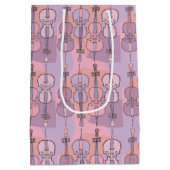 Sac Cadeau Moyen Motif de Cellos coloré (Dos)