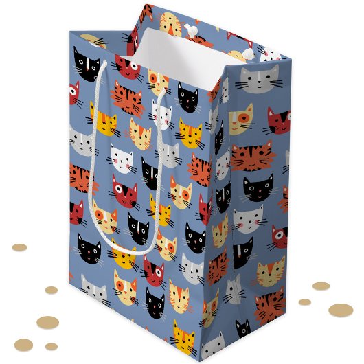 Sac Cadeau Moyen Motif de chats mignons