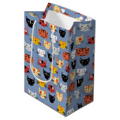Sac Cadeau Moyen Motif de chats mignons (Devant Angle)