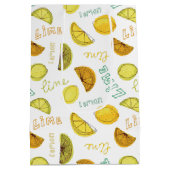 Sac Cadeau Moyen Motif de citron et de citron vert (Dos)