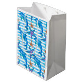 Sac Cadeau Moyen Motif de dauphin d'aquarelle (Dos Angle)