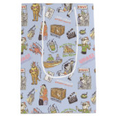 Sac Cadeau Moyen Motif de dessin coloré AMIENDS™ (Dos)