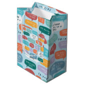 Sac Cadeau Moyen Motif de devis AMIS™ (Dos Angle)