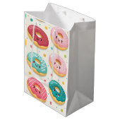 Sac Cadeau Moyen Motif de Donuts (Devant Angle)