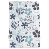 Sac Cadeau Moyen Motif de fleurs bleues (Dos)