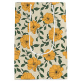 Sac Cadeau Moyen Motif de fleurs de crapaud orange (Dos)