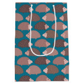 Sac Cadeau Moyen Motif de forêt de Hérisson (Dos)