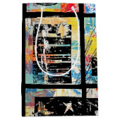 Sac Cadeau Moyen Motif de graffiti urbain coloré (5) (Devant)