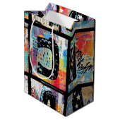 Sac Cadeau Moyen Motif de graffiti urbain coloré (5) (Dos Angle)