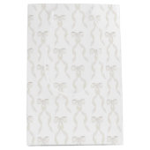 Sac Cadeau Moyen Motif de la Bow blanche Aquarelle (Devant)