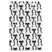 Sac Cadeau Moyen Motif de la Bow Noir (Devant)