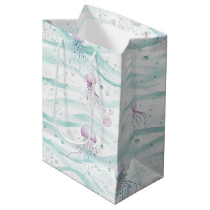 Sac Cadeau Moyen Motif de méduse calmante de l'océan