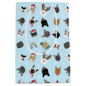 Sac Cadeau Moyen Motif de Noël du chat (Devant)