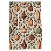 Sac Cadeau Moyen Motif de Noël Earth Tones #12 ID1009 (Dos)
