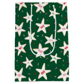 Sac Cadeau Moyen Motif de Noël en étoile de pain d'épice (Dos)