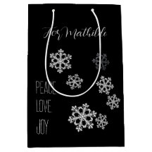 Motif de Noël Monochrome Snowflake avec script