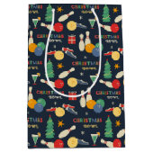 Sac Cadeau Moyen Motif de Noël rétro (Devant)