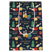 Sac Cadeau Moyen Motif de Noël rétro (Dos)