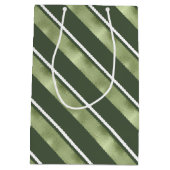 Sac Cadeau Moyen Motif de Noël Vert/Blanc ID862 (Dos)